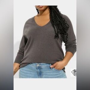 Gray Long Sleeve Top Torrid New With Tags